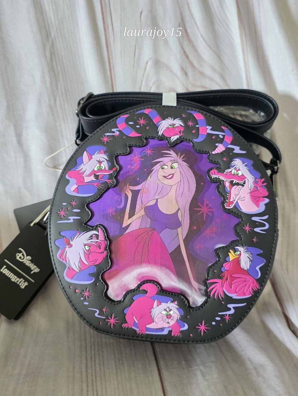 Loungefly Disney Madam Mim Lenticular Round Crossbody Bag New 2026